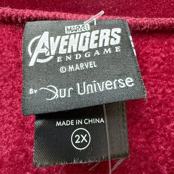 Universe Marvel Velour Track Jacket Plus Size 2X Avengers: Endgame I Am Iron Man - Picture 9 of 13